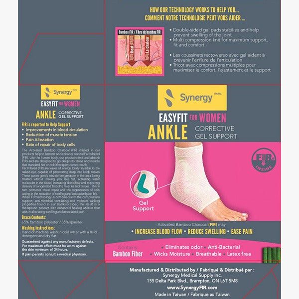 Synergy™ EasyFit Women’s Ankle Corrective Gel Support - 1 Each