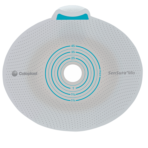 SenSura® Mio Flex Skin Barrier, Non-Convex, Pre-Cut Stoma Opening 1-1/8" (28mm), Flange 2" (50mm) - Box of 10