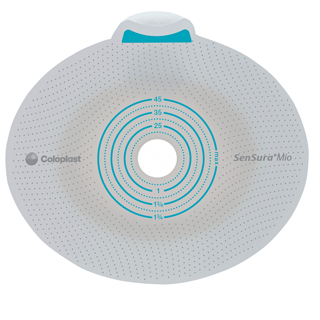 SenSura® Mio Flex Skin Barrier, Non-Convex, Pre-Cut Stoma Opening 1-1/8" (28mm), Flange 2" (50mm) - Box of 10