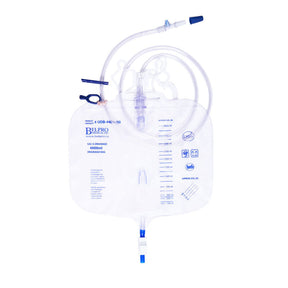 Belpro UDB-4464000 4000 mL drainage bag with double clamp drain valve