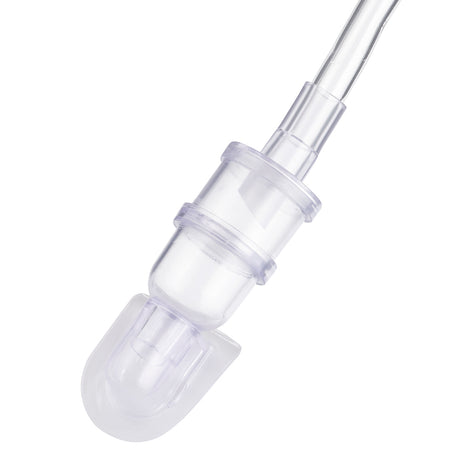 Close-up of the Belpro drainage bag needleless sampling port