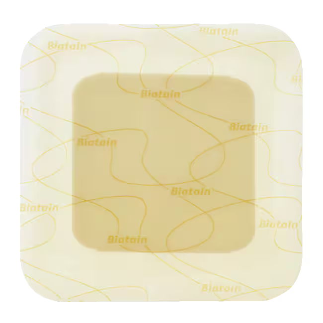 BX/10 BIATAIN ADHESIVE FOAM DRESSING, SIZE 4IN X 4IN (10CM X 10CM)