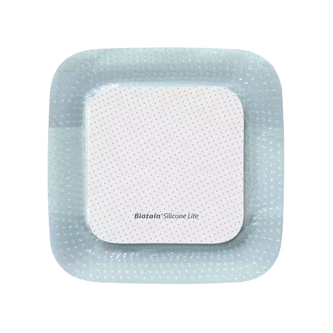 BX/10 BIATAIN LITE SILICONE FOAM DRESSING, SIZE 4IN X 4IN (10CM X 10CM)