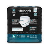 Attends Premier Underwear, Large - 4 Bags of 14