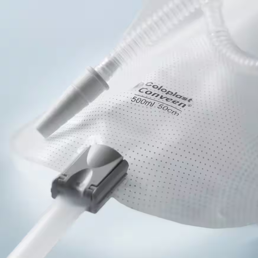 Conveen® Security+ Leg Bag, Clamp Outlet, Sample Port, Straps, Sterile, 17oz (500ml) - 1 Each