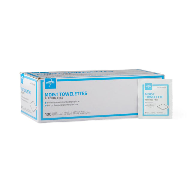 Medline MDSCA094181 Moist Cleaning Towelettes, 5 x 7 in, Box of 100