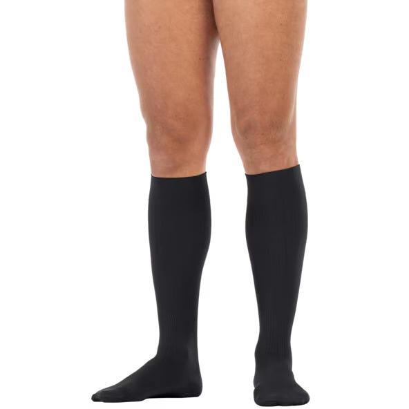 PR/1 JOBST FORMEN CASUAL 30-40MMHG KNEE-HIGH CLOSED-TOE STOCKING SMALL BLACK