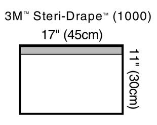 3M 1000DISP BX/10 STERI-DRAPE TOWEL DRAPE WITH ADHESIVE STRIP, 7-5/8IN X 11-3/4IN