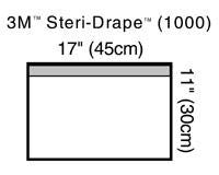 3M 1000 BX/10  DRAPE TOWEL 45 X 30CM TOWEL DRAPE WITH ADHESIVE STRIP SMALL, CLEAR PLASTIC, STERILE