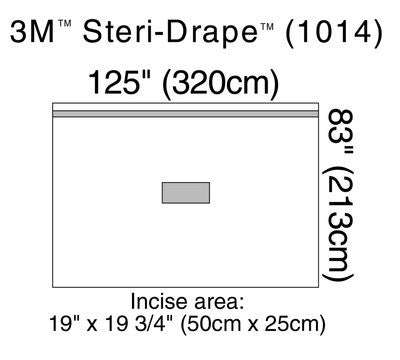 3M 1014 BX/5  DRAPE PATIENT ISOLATION 320 X 213CM