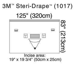 3M 1017 BX/5  STERI-DRAPE COMPLETE ISOLATION 320 X 212CM