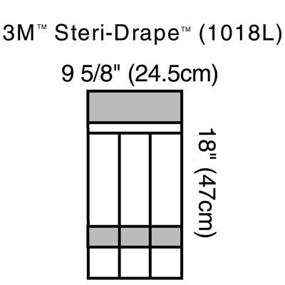 3M 1018L BX/10  DRAPE LONG INSTR 24.5CM  X 47CM