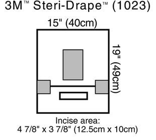 3M 1023 BX/10  DRAPE APERTURE/POUCH 18  X  15.25IN