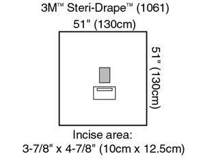 3M 1061 BX/10  DRAPE SPECIAL INCISE W/POUCH 130 x 130CM