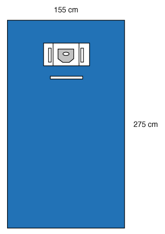 3M 1065 BX/20  STERI-DRAPE FABRIC DRAPES OPHTHALMIC PROCEDURAL SHEET WITH 2 POUCHES (NON-RETURNABLE)