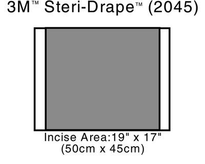 3M 2045 BX/10  DRAPE-STERI 2IN INCISE 50  X 45CM