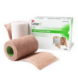3M 2794 BX/1 (2/RL) COBAN 2 LAYER LITE COMPRESSION SYSTEM,4IN  X 2.9YDS, 3IN X 3.5YDS UNSTRETCHED, LATEX-FREE