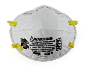 3M 8210N BX/20  MASK RESPIRATORY AND SURGICAL MOLDED CUP DESIGN
