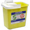 ACM 8702TY EA/1 STACKABLE SHARPS CONTAINERS SMALL, YELLOW, HORIZONTAL DROP LID,  1QT, 3.5INW X 7INH X 3.5IND