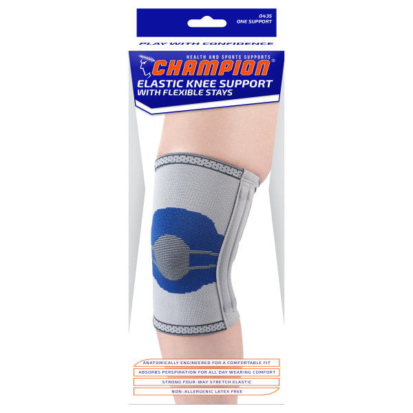 AIR 0435-S ELASTIC KNEE SUPPORT W/STAYS LIGHT-GREY S