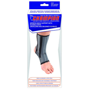 AIR 0463-L ANKLE BRACE W/SPIRAL STAYS CHARCOAL LG