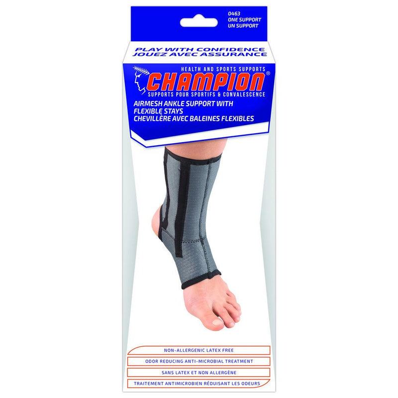 AIR 0463-S ANKLE BRACE W/SPIRAL STAYS CHARCOAL SM
