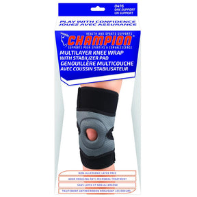 AIR 0476-L KNEE WRAP CHARCOAL/BLK L
