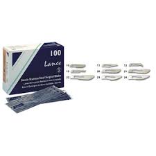 AMG 500-024 BX/100 STAINLESS STEEL SCALPEL BLADE, SIZE 24, STERILE