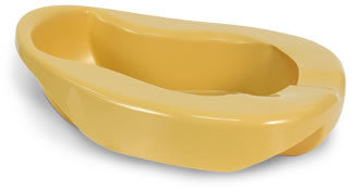 AMG 760-640 EA/1 CONTOUR ADULT BEDPAN, YELLOW, 16 1/4IN X 4 1/2IN X 3 1/2IN