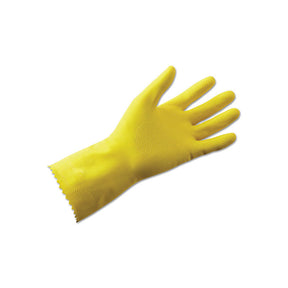 AN 298L PR/12 HOUSE GLOVE,YELLOW,LG REUSABLE 