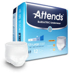 ATT AU50 42464 - Attends Bariatric Underwear, XX-LARGE - Waist Size 68"- 80" - 4 bags of 12