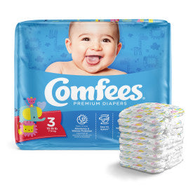 ATT CMF-3 41539 - Comfees Baby Diapers - Size 3 - 4 bags of 36