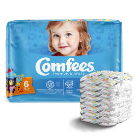 ATT CMF-6 41542 - Comfees Baby Diapers - Size 6 - 4 bags of 23