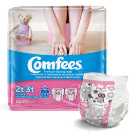ATT CMF-G2 41547 - Comfees Girl Training Pants - Size 2 - 6 bags of 26