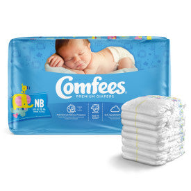 ATT CMF-N 41536 - Comfees Baby Diapers - Newborn - 4 bags of 42