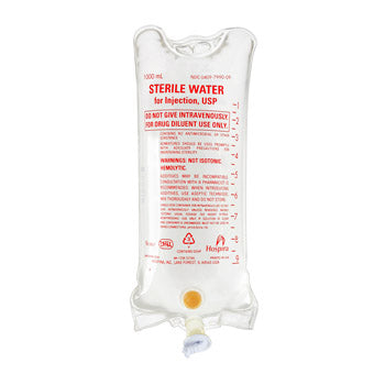 BAX JB0304 CS/12 STERILE WATER FOR INJECTION, 1000ML