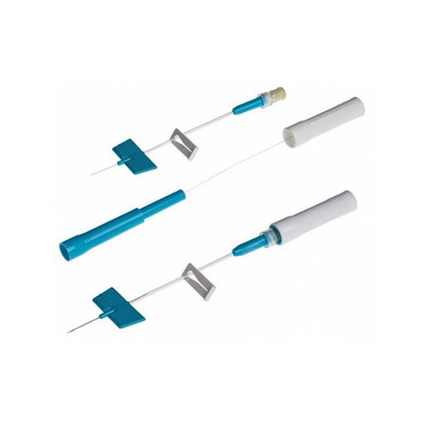 BD 383328 BX/25  SAF-T-INTIMA IV CATHETER WITH WINGS 22G X 3/4", PRN ADAPTER AND TUBING, STERILE, BLUE