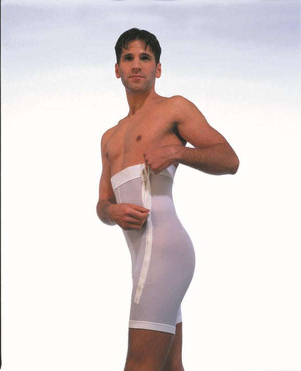 BSN 110681 EA/1 PLASTIC SURGERY GIRDLE, MALE, LONG LEG, MD (34IN-36IN), WHITE