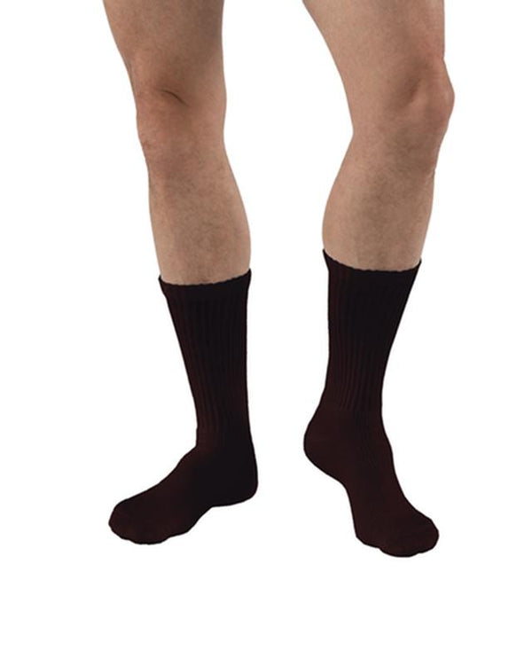 BSN 110841 PR/1 JOBST SENSIFOOT DIABETIC SOCK, CREW, 8-15 MMHG, SM, BROWN, CLOSED TOE