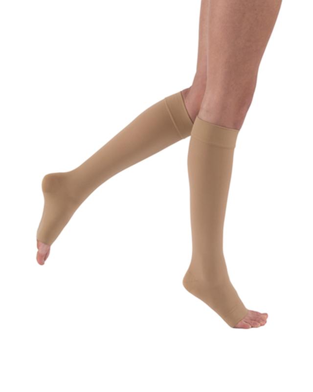 BSN 114802 PR/1  JOBST MEDICAL LEG WEAR, UNISEX, KNEE HIGH, 15-20MMHG, LG, BEIGE, OPEN TOE