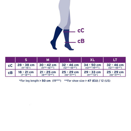 BSN 115257 PR/1 JOBST MEDICAL LEG WEAR, MEN,KNEE HIGH, RIBBED, 30-40MMHG, MD TALL,  BLACK, CLOSED TOE