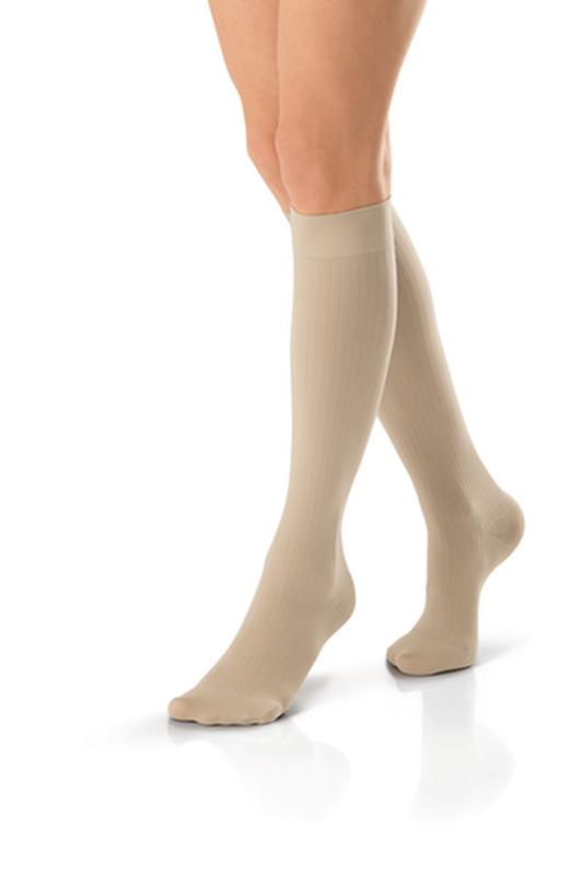 BSN 120249 PR/1 JOBST SOSOFT WOMEN, KNEE HIGH, 8-15MMHG, SM, RIBBED SAND, CLOSED TOE