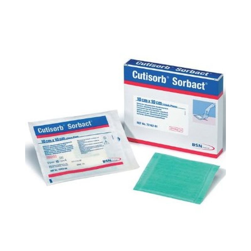 BSN 7216200 BX/40 CUTIMED SORBACT ANTIMICROBIAL PAD W/BACTERIA BINDING ACTION 10CM X 10CM