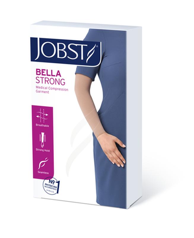 BSN 7272708 EA/1 JOBST BELLA STRONG READY-TO-WEAR ARMSLEEVE W/SIL BAND, 15-20MMHG, 8 REGULAR, NATURAL