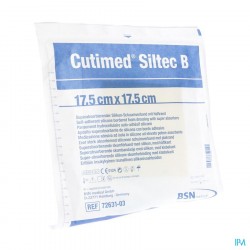 BSN 7328700 BX/5 CUTIMED SILTEC B FOAM DRESSING W/SUPER ABSORB AND SIL LAYER, SACRUM, ADH BORDER, 17.5CM X 17.5CM