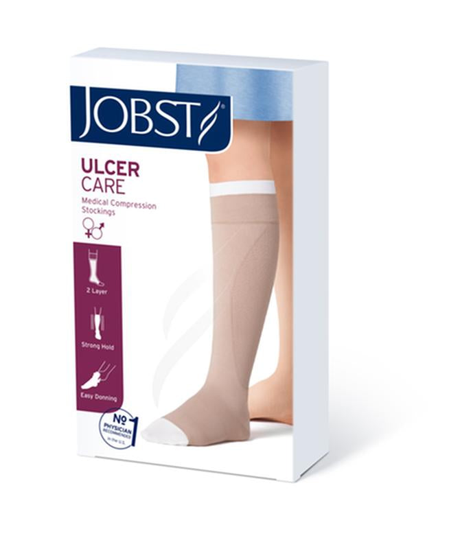 BSN 7363023 KT/1 JOBST ULCERCARE READY-TO-WEAR  LG, NO ZIPPER, BEIGE (INCL 1 STOCKING AND 2 LINERS)