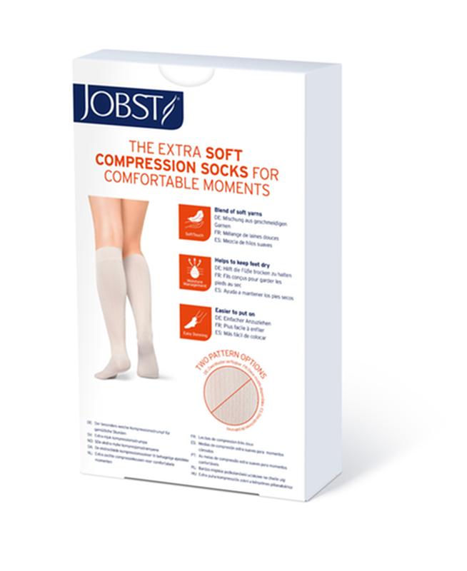 BSN 7456821 PR/1 JOBST SOSOFT WOMEN, KNEE HIGH, 15-20MMHG, XL, BROCADE BLACK, CLOSED TOE