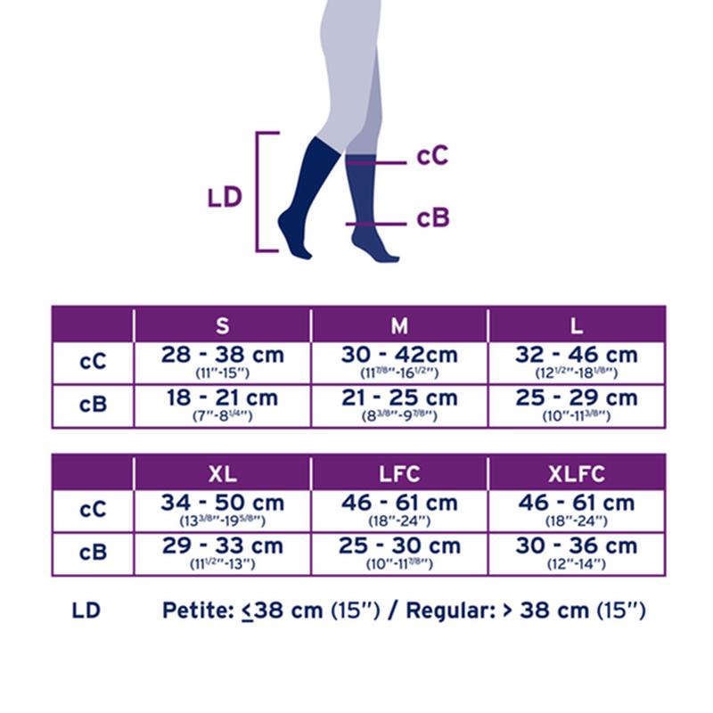 BSN 7518303 PR/1 JOBST OPAQUE WOMEN, KNEE HIGH PETITE, 15-20MMHG, LG, CLASSIC BLACK, OPEN TOE