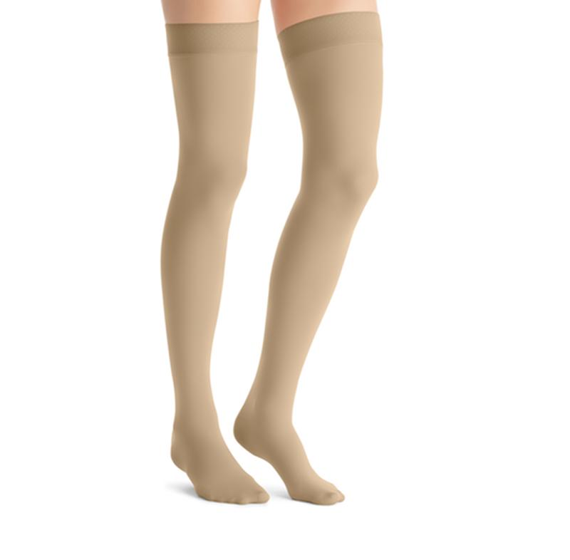 BSN 7518500 PR/1 JOBST OPAQUE WOMEN, THIGH HIGH W/SIL DOT BAND, 15-20MMHG, SM, NATURAL, CLOSED TOE