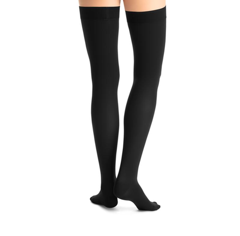 BSN 7518501 PR/1 JOBST OPAQUE WOMEN, THIGH HIGH W/SIL DOT BAND, 15-20MMHG, SM, CLASSIC BLACK, CLOSED TOE